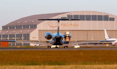 Yükseltilmiş iş havacılık Apron Riga Havaalanı'nda faaliyete başlar