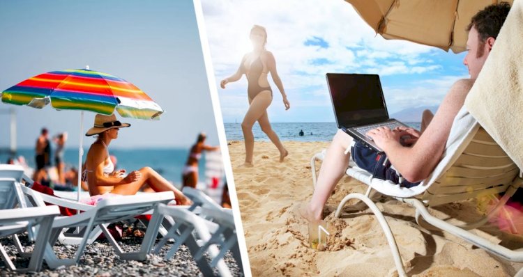 Türkiye'nin plajlarında turistler akıllı telefonları doğrudan şemsiyelerden şarj edecek