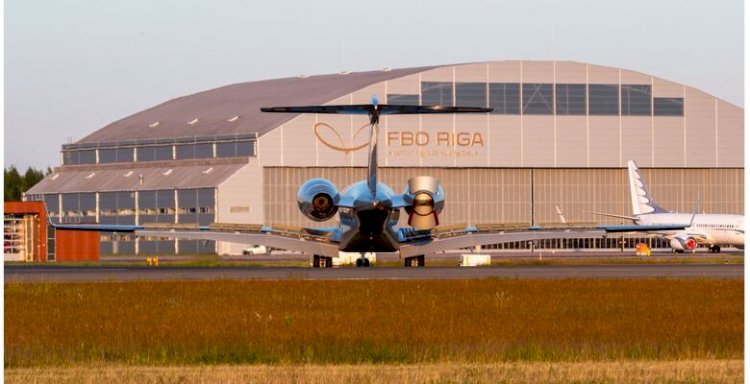 Yükseltilmiş iş havacılık Apron Riga Havaalanı'nda faaliyete başlar